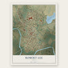 Robert Lee, Texas map print, the full design