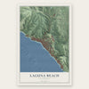 Laguna Beach, California map print, the full design