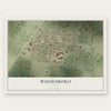 Woodsboro, Texas map print, the full design