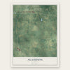 Alaiedon, Michigan map print, the full design