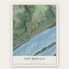 New Buffalo, Pennsylvania map print, the full design
