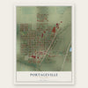 Portageville, Missouri map print, the full design