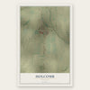Holcomb, Missouri map print, the full design