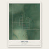 Skedee, Oklahoma map print, the full design
