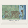 Riviera Beach, Florida map print, the full design
