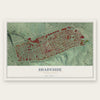 Shadyside, Pennsylvania map print, the full design