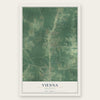 Vienna, Louisiana map print, the full design