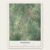 Madison, Georgia map print, the full design