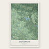 Champion, Michigan map print, the full design