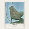 Bay View, Ohio map print, the full design