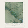 Lower Herring Run Park, Maryland map print, the full design