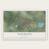 Ville Platte, Louisiana map print, the full design