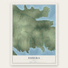 Eureka, Texas map print, the full design