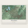 Millburn, New Jersey map print, the full design