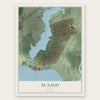 El Lago, Texas map print, the full design
