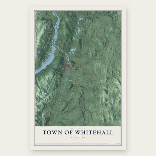 Town of Whitehall, New York map print, the full design