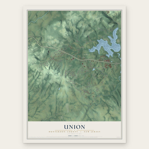 Union, Hunterdon County, New Jersey map print, the full design