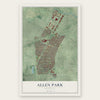 Allen Park, Michigan map print, the full design