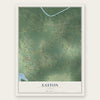 Easton, Texas map print, the full design