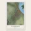 Plaquemine, Louisiana map print, the full design