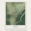 Olivet, South Dakota map print, the full design