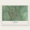 Caspian, Michigan map print, the full design