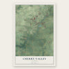 Cherry Valley, Illinois map print, the full design