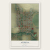 Athena, Oregon map print, the full design