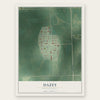 Dazey, North Dakota map print, the full design