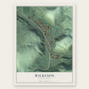 Wilkeson, Washington map print, the full design