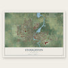 Stoughton, Wisconsin map print, the full design