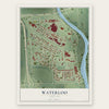 Waterloo, Nebraska map print, the full design