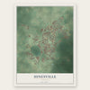 Hinesville, Georgia map print, the full design