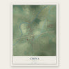 China, Texas map print, the full design