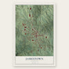 Jamestown, Tennessee map print, the full design