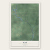 Hay, Michigan map print, the full design