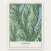 Otsego, New York map print, the full design