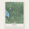 Grant, Minnesota map print, the full design