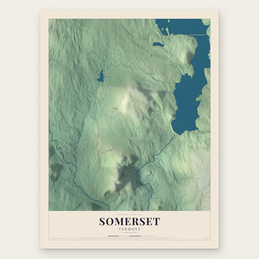 Somerset, Vermont map print, the full design