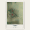 Aubrey, Arkansas map print, the full design