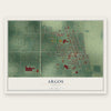 Argos, Indiana map print, the full design