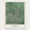 Bedford, Monroe County, Michigan map print, the full design