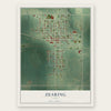Zearing, Iowa map print, the full design