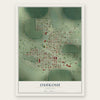 Oshkosh, Nebraska map print, the full design