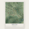 Midland, South Dakota map print, the full design