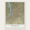 Sun Village, California map print, the full design