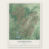 Centreville, Virginia map print, the full design