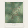 Irving, Illinois map print, the full design