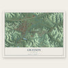 Grayson, Kentucky map print, the full design