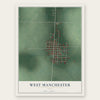 West Manchester, Ohio map print, the full design